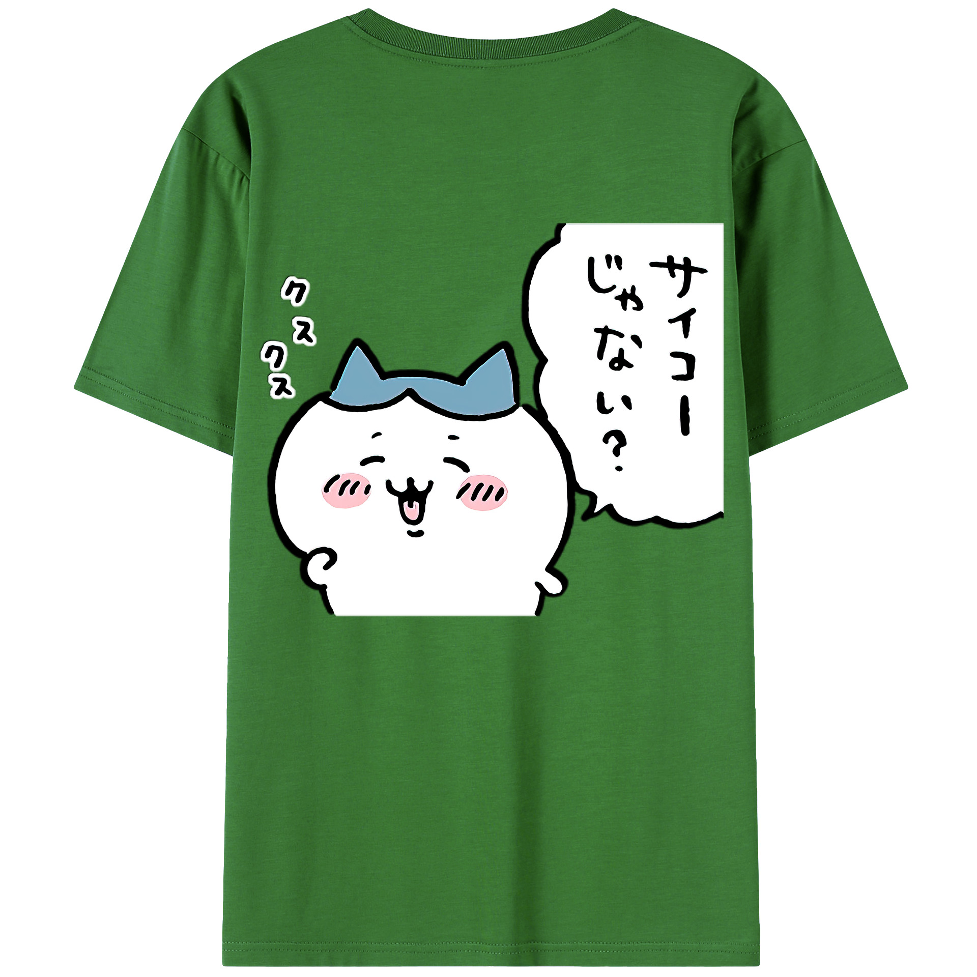 （画像用） ちいかわ ハチワレ Chii-kawa hachiware レディース半袖Tシャツ(バックプリント)